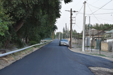 İmişli şəhərinin avtomobil yollarına yeni asfalt-beton örtüyünün döşənməsinə start verilib