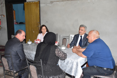 İmişlidə Qurban bayramı ərəfəsində şəhid ailələrini ziyarət edilib