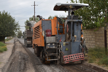 İmişli şəhərində yol infrastrukturunun yenidən qurulması işləri davam etdirilir