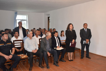 Muradalılı kəndində 08.09.2026-cı il tarixdə sakinlərlə növbəti səyyar qəbul keçirilib