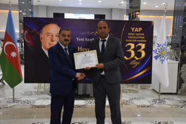 YAP İmişli rayon təşkilatının təsis olunmasının 33 illiyinə həsr olunmuş tədbir keçirilib