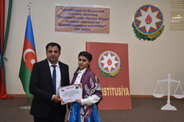 İmişlidə “Ümummilli Lider Heydər Əliyev müstəqil Azərbaycan Konstitusiyasının müəllifidir" adlı tədbir keçirilib