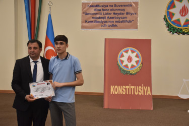 İmişlidə “Ümummilli Lider Heydər Əliyev müstəqil Azərbaycan Konstitusiyasının müəllifidir" adlı tədbir keçirilib