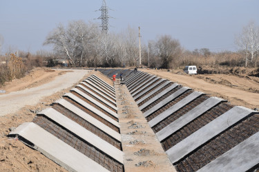 İmişlidə suvarma kanallarına beton üzlük çəkilməsinə başlanılıb