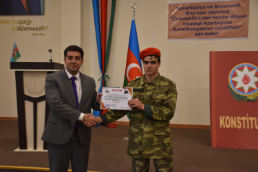 İmişlidə “Ümummilli Lider Heydər Əliyev müstəqil Azərbaycan Konstitusiyasının müəllifidir" adlı tədbir keçirilib