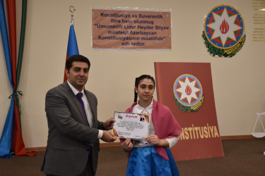 İmişlidə “Ümummilli Lider Heydər Əliyev müstəqil Azərbaycan Konstitusiyasının müəllifidir" adlı tədbir keçirilib