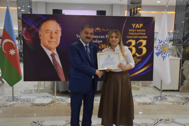YAP İmişli rayon təşkilatının təsis olunmasının 33 illiyinə həsr olunmuş tədbir keçirilib