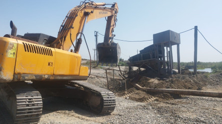 İmişlidə qanunsuz fəaliyyət göstərən qum-çınqıl karxanalarının fəaliyyətinin dayandırılması istiqamətində işlər davam edir