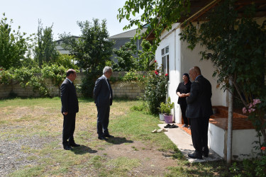İmişlidə Qurban bayramı ərəfəsində şəhid ailələrini ziyarət edilib